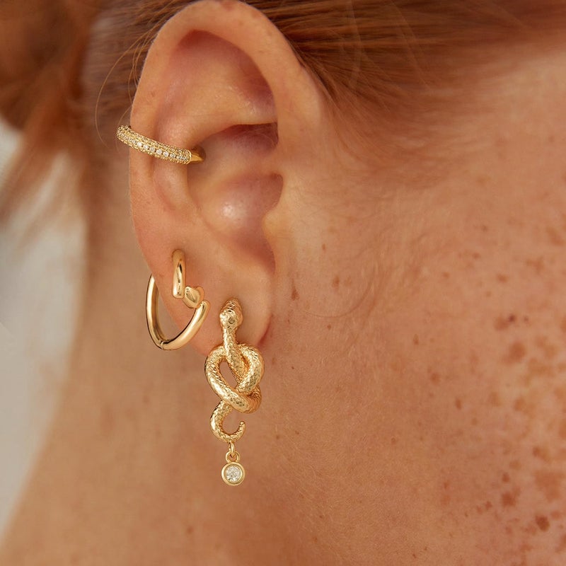 MYEARS Women Ear Cuff Earring Gold Non Pierced Ear Cartilage Clip on Wrap Hoop 14K Gold Filled Tiny Boho Beach Simple Minimalist Delicate Handmade Hypoallergenic Jewelry Gift-Sold as Single/Pair - Image 1